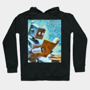 Robot Reading Hoodie